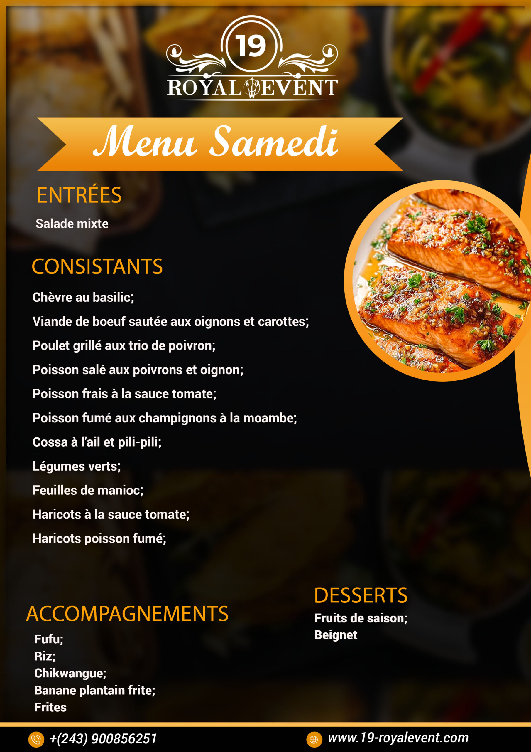 MENU SAMEDI
