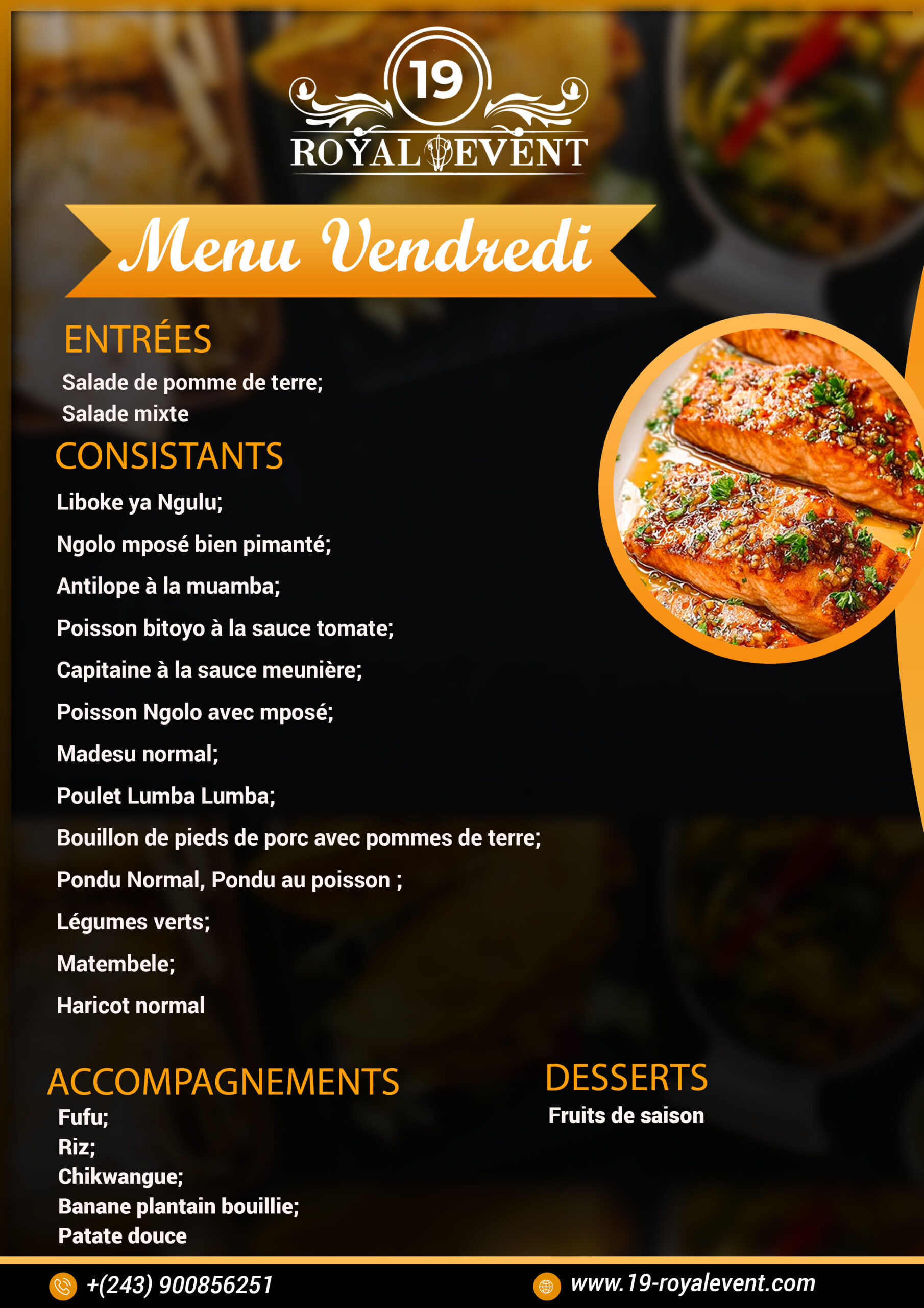 MENU VENDREDI
